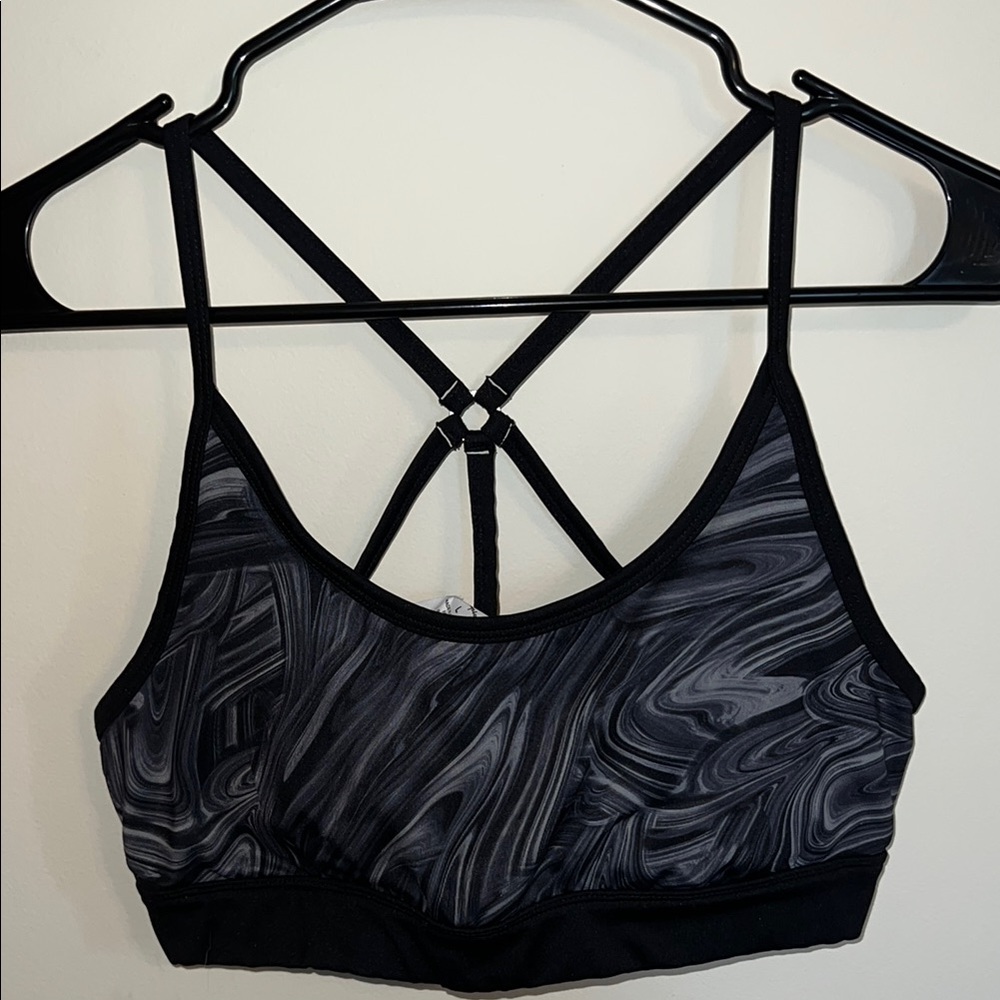 Champion Black and Gray Strappy Sports Bra